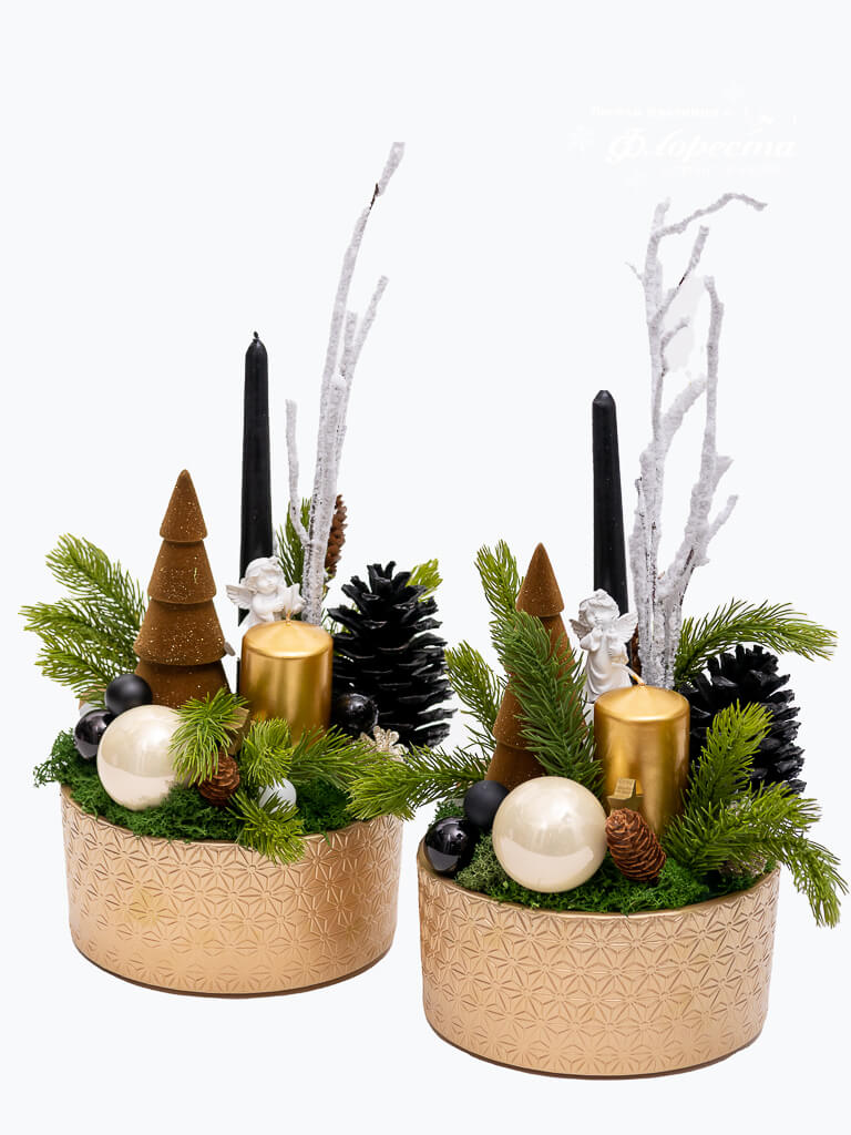 Floresta :: Christmas decorations in gold and black